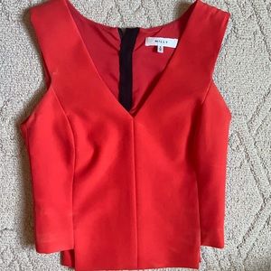 Milly Red Cop Top